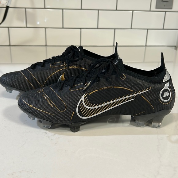 Nike Other - Nike Mercurial Vapor 14 Elite FG Black Metallic Gold-Silver Size 7 M / 8.5 W